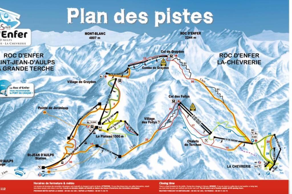 Le Relai S31 - Grand et lumineux studio avec coin montagne 4-6 pers, tout équipé, avec WIFI, à 30m des pistes avec un grand balcon, DRAPS NON COMPRIS Saint-Jean-dʼAulps Esterno foto