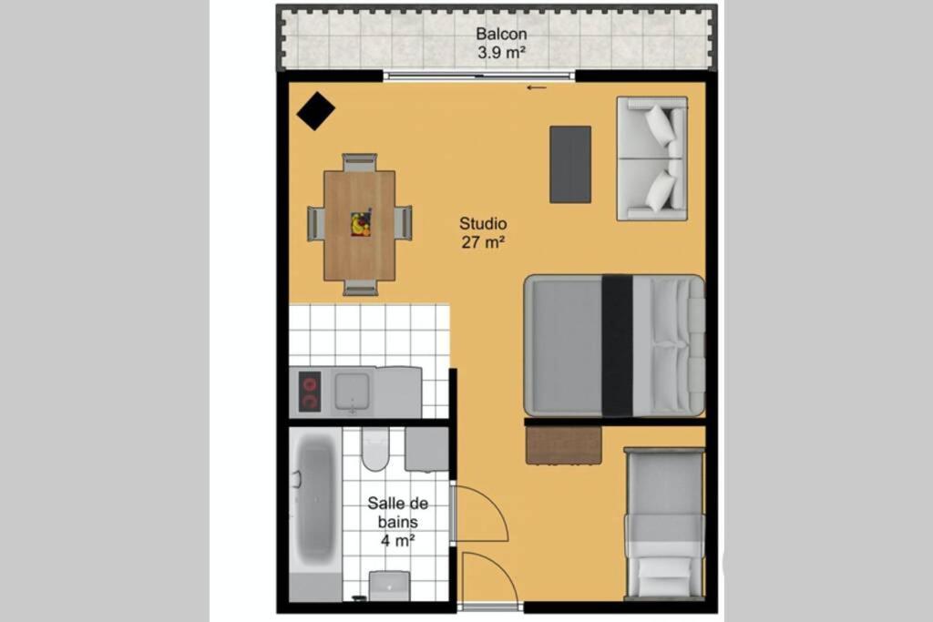 Le Relai S31 - Grand et lumineux studio avec coin montagne 4-6 pers, tout équipé, avec WIFI, à 30m des pistes avec un grand balcon, DRAPS NON COMPRIS Saint-Jean-dʼAulps Esterno foto