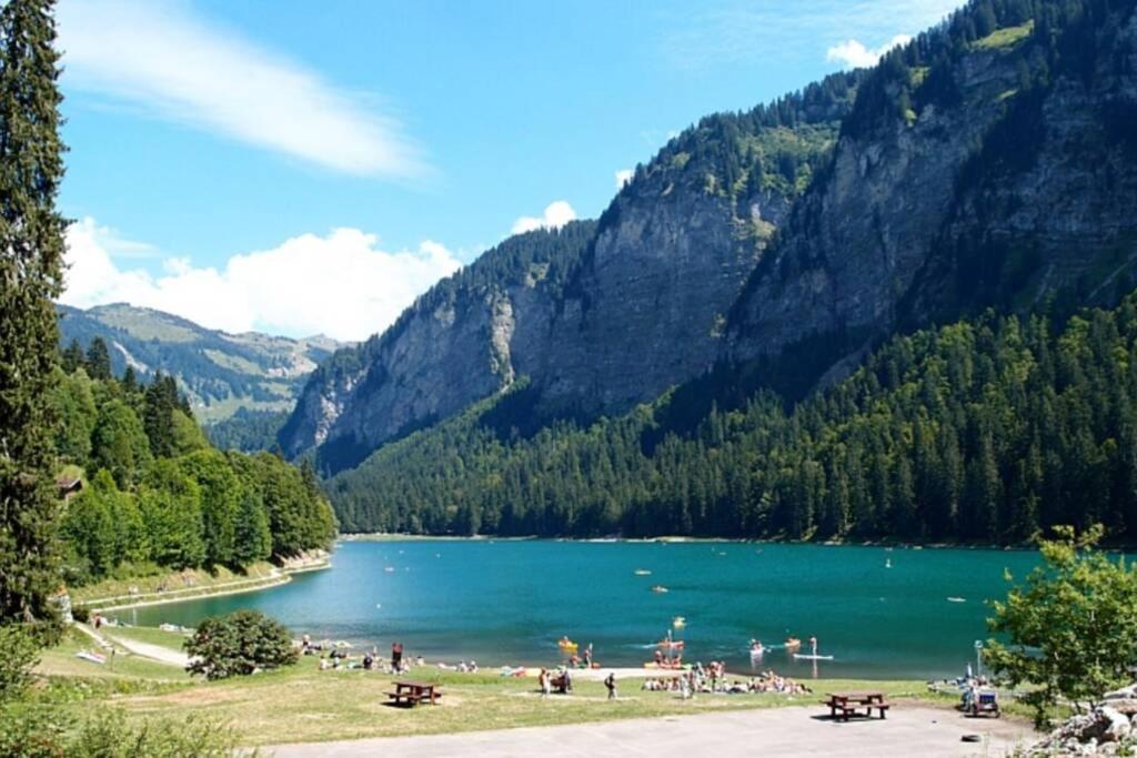Le Relai S31 - Grand et lumineux studio avec coin montagne 4-6 pers, tout équipé, avec WIFI, à 30m des pistes avec un grand balcon, DRAPS NON COMPRIS Saint-Jean-dʼAulps Esterno foto